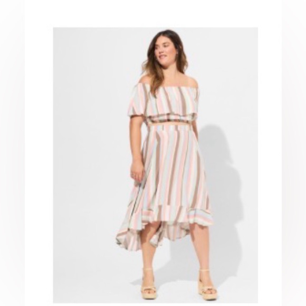 Torrid Two-Piece Midi Chalice High Low Skirt Set